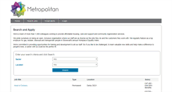Desktop Screenshot of metropolitanjobs.org.uk